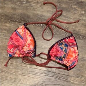 H&M Paisley pink bikini top